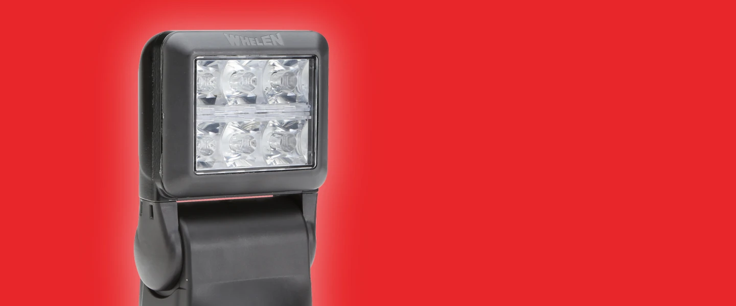 image of Whelen Arges remote spotlight on red background