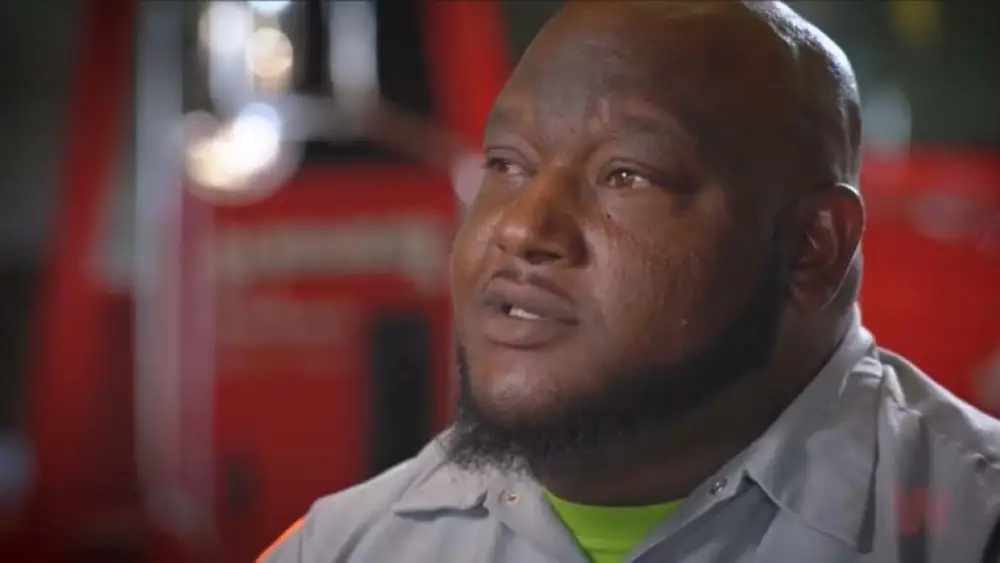 image of 2019 Whelen Everyday Champion Andre Harris speaking during on-camera interview