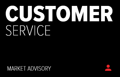 promo graphic with text reading "Cusomter Service: Market Advisory"